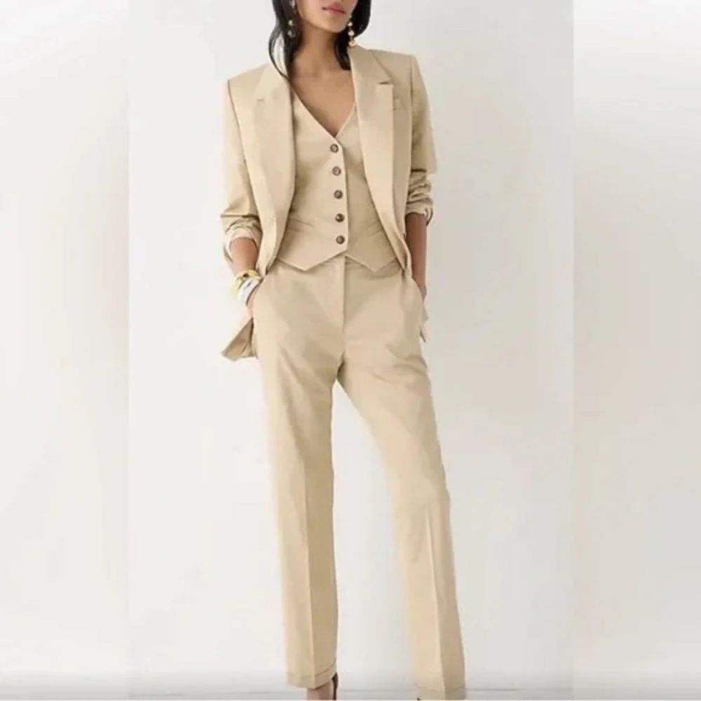 NEW J. Crew High Rise Lightweight Chino Kate Cuffed Straight Pants